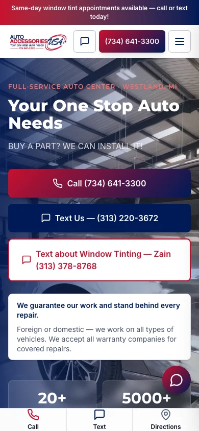 Auto Accessories USA mobile screen 1