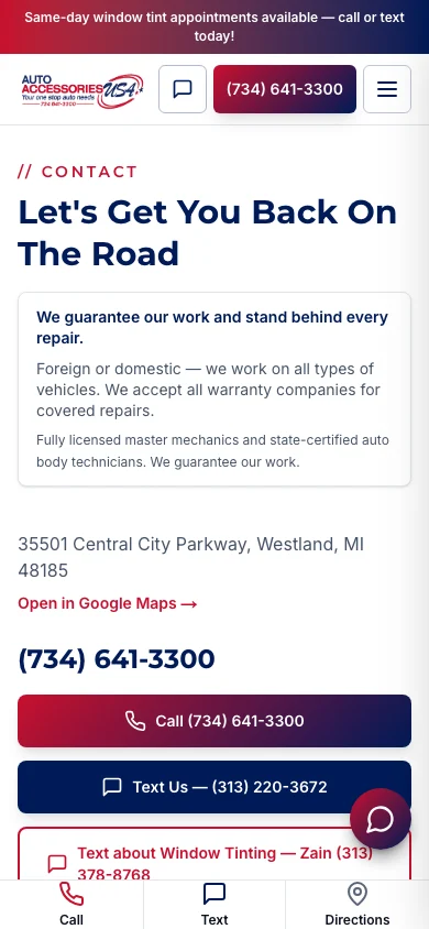 Auto Accessories USA mobile screen 3