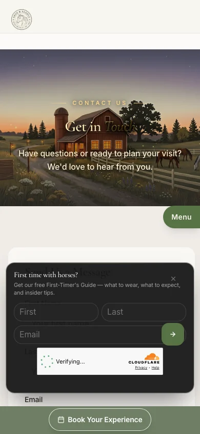 Sage & Saddle mobile screen 3
